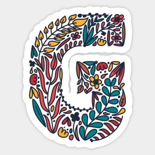 Tropical Letter G Sticker